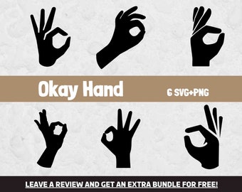 Okay Hand SVG PNG, Svg files for Cricut, Hand Gesture Svg, Ok Svg, Hand Clipart, Hand Sign SVG, Hands Clipart, Okay Svg, Okay Png