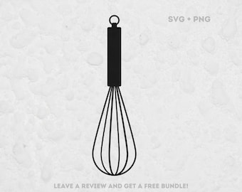 Whisk SVG for Cricut, Kitchen Whisk Cut File PNG, Baking SVG Silhouette, Cooking Utensil Design, Commercial Use