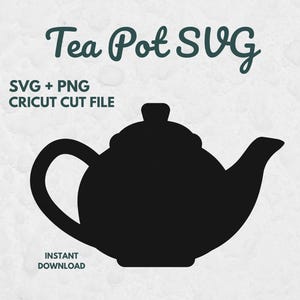 Theepot SVG, SVG-bestanden voor de Cricut, theepot gesneden bestand, theepot vector, drankje clipart, theekransje, thee Svg, thee png, thee clipart, thee silhouet