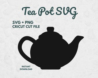 Dzbanek do herbaty SVG, pliki SVG dla Cricut, plik do cięcia dzbanka do herbaty, wektor dzbanka do herbaty, clipart napoju, przyjęcie herbaciane, herbata SVG, herbata PNG, clipart herbaty, sylwetka herbaty