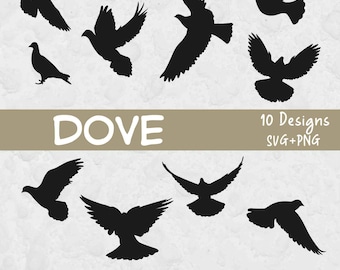 Dove SVG Bundle, SVG Files for Cricut, Bird Svg, Bird Clipart, Dove Silhouette, Pigeon Svg, Dove Clipart, Dove Vector, Pigeon Clipart Image