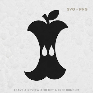 Apple Core Svg, arquivos Svg para Cricut, clipart de maçã, arquivo de corte de maçã, design de frutas SVG, SVG de frutas, clipart de frutas, maçã comida Clipart imagem