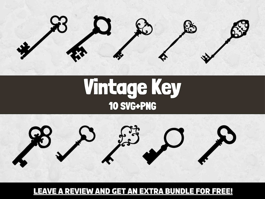 Vintage Key SVG Bundle, Svg Files for Cricut, Vintage Svg, Keys Svg, Key Clipart, Lock Svg, Keys