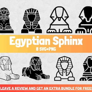 Egyptian Sphinx SVG, Svg files for Cricut, Africa Svg, Egypt Svg, Egypt Clipart, Sphinx Clipart, Sphinx SVG, Pyramid Svg, Landmark Svg