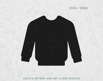 Trui silhouet Svg, Svg-bestanden voor Cricut, trui vorm, kleding Svg, trui Svg, trui gesneden bestand, trui PNG, kleding clipartafbeelding