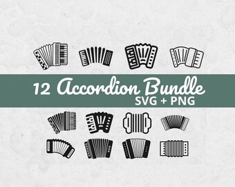 Acordeón SVG, archivos SVG para Cricut, imágenes prediseñadas de acordeón, música SVG, polka SVG, imágenes prediseñadas de música folclórica, instrumento musical, archivo de corte de acordeón