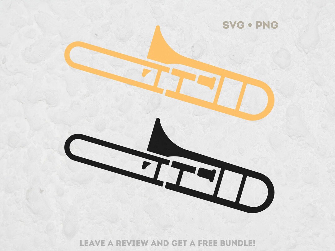 Trombone SVG Cut File, Svg Files for Cricut, Trombone Clipart, Music