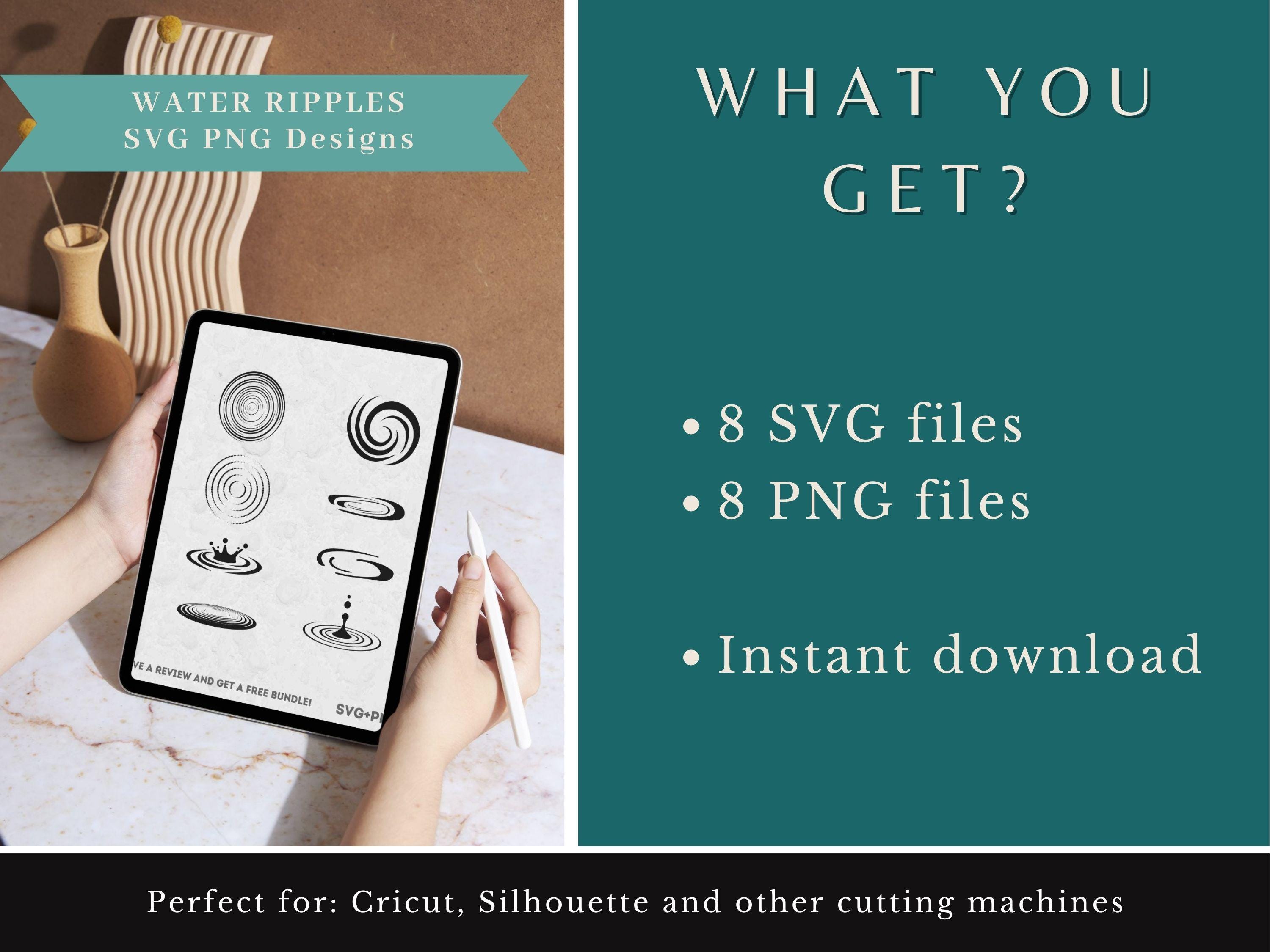 Water Ripple SVG, Svg Files for Cricut, Water SVG, Water Cut Files ...