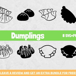 Dumpling Svg, SVG Files for Cricut, Bun Svg, Food Clipart, Food Icon, Asian food SVG, Asian Clipart, Cooking Svg, Steamed Food, Dumpling PNG