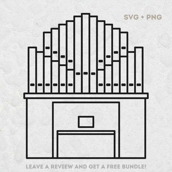 Pipe Organ SVG, Svg files for Cricut, Organ clipart, Music Svg, Church Clipart, Musical Instrument, Organ Cut File, Church Organ Outline SVG