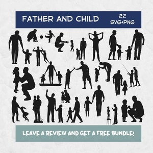 Vater und Kind SVG, SVG-Dateien für Cricut, Papa SVG, Papa Silhouetten, Papa Leben, Menschen SVG, Vater und Sohn, Silhouette SVG, Vatertag