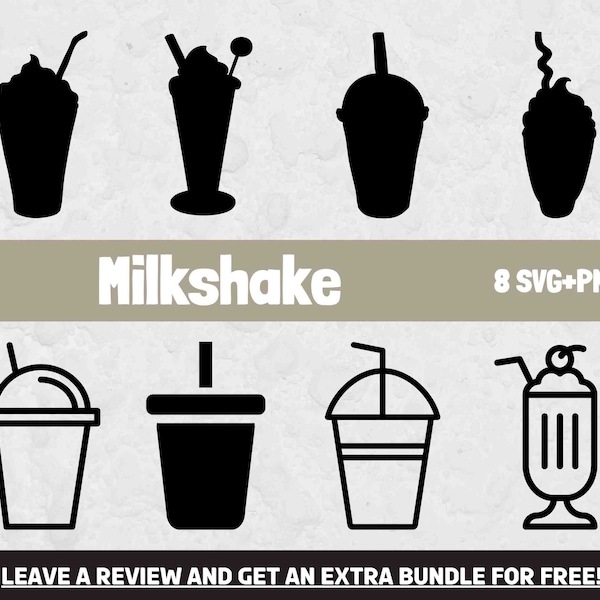 Milkshake SVG, SVG Files for Cricut, Milkshake Clipart, Kids Clipart, Refreshment Svg, Milk svg, Drinks Svg, Drink Clipart, Drink Cut File