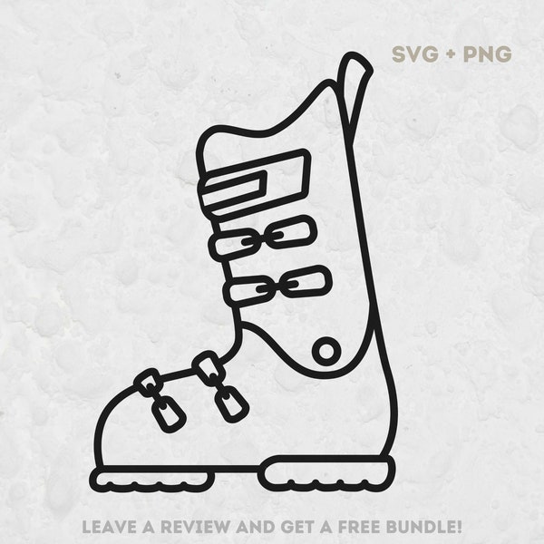 Ski Boot SVG, Boot Cut File, Skiing Svg, Alpine SVG, Svg file for Cricut, Boot Silhouette, Ski Clipart, Winter Clipart, Winter Sports SVG