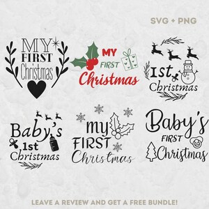 First Christmas SVG Bundle, Svg Files for Cricut, Christmas PNG ...