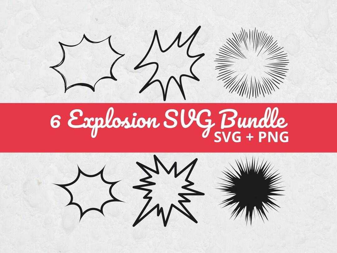 Explosion Cjoud Svg Explosion SVG Bundle, Svg Files for Cricut, Cartoon Svg, Explode SVG ...