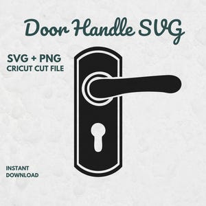 Türgriff SVG, Türknauf Clipart, Tür-Hardware-Symbol, Schloss Griff Silhouette, Hauptdekoration, Cricut-Datei, PNG