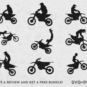 Dirt Bike SVG, File SVG per Cricut, Clipart di Motocross, Motocross Svg, Clipart di Dirt Bike, File di taglio di Dirt Bike, Moto Svg, Motor Sport