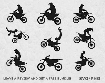 Dirt Bike SVG, SVG Files for Cricut, Motocross Clipart, Motocross Svg, Dirt Bike Clipart, Dirt Bike Cut File, Motorcycle Svg, Motor Sport