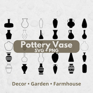 Boho Vase SVG Bundle, Boho Vase SVG Bundle, minimalistisches Wohndekor, Neutral Vase SVG, Pflanzenliebhaber Cut Files für Cricut, Instant Download