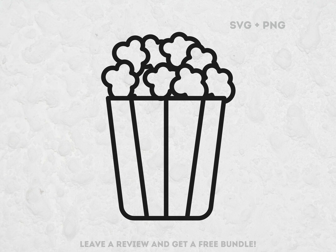 Popcorn SVG, Svg Files for Cricut, Movie SVG, Movie Clipart, Popcorn
