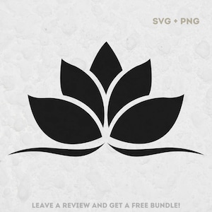 Lotus Flower SVG, Svg-bestand voor Cricut, Lotus Cut File, Bloemen Svg, Bloem Silhouet, Bloem Clipart, Lotus Clipart, Lotus Design SVG