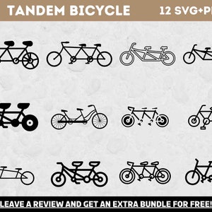 Tandem Bicycle Svg, file Svg per Cricut, Bike SVG, Tandem Bike SVG, Bike Clipart, Tandem Bike Cut File, Bike Design SVG, Coppia Svg