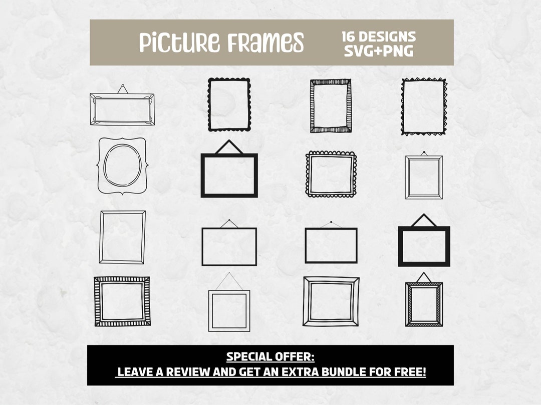 Picture Frame SVG Bundle, Svg Files for Cricut, Frame Svg, Frames SVG