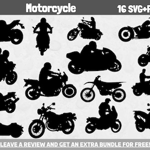 Pacchetto Svg per moto, file Svg per Cricut, Clipart moto, Trasporto Svg, Biker Svg, Moto SVG, Silhouette moto