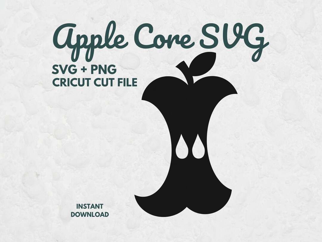 Apple Core Svg, Svg Files for Cricut, Apple Clipart, Apple Cut File ...