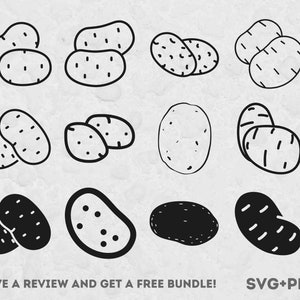 Pomme de terre SVG, fichiers SVG pour Cricut, pomme de terre clipart, Svg de légumes, nourriture Svg, légumes Svg, été Svg, plante Clipart, jardin Svg, ferme Svg