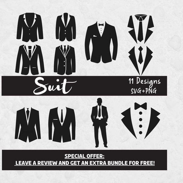 Suit Svg Bundle, Svg Files for Cricut, Suit Cut File, Suits Svg, Suit Silhouette, Paperdoll Clipart, Wedding Suit Svg, Mens Fashion