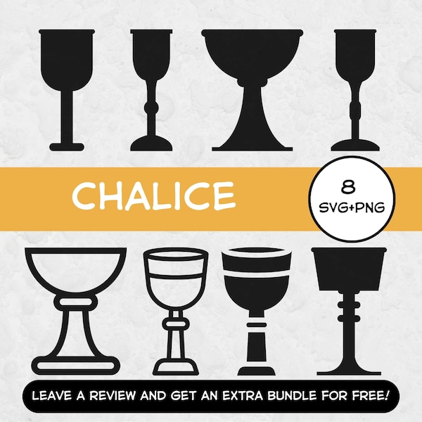 Chalice SVG, Svg files for Cricut, Glass Clipart, Goblet Svg, Drink Svg, Chalice Cut File, Drink Clipart, Goblet SVG, Religious Design SVG