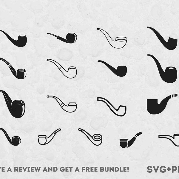 Smoking Pipe SVG Bundle, Smoking SVG, Svg files for Cricut, Smoking clipart, Pipe Svg, Smoker Clipart, Tobacco Svg Tobacco Pipe