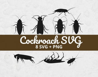 Kakkerlak Svg, Svg-bestanden voor Cricut, Insect Svg, Voorn svg, silhouet SVG, Bug svg, Insect clipart, gesneden bestanden, kakkerlak vectoren