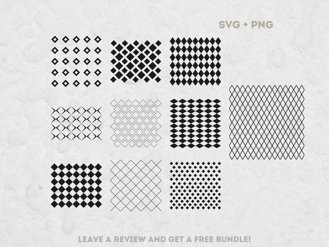 Diamond Pattern Svg Bundle, SVG Files for Cricut, Geometric Shapes SVG ...