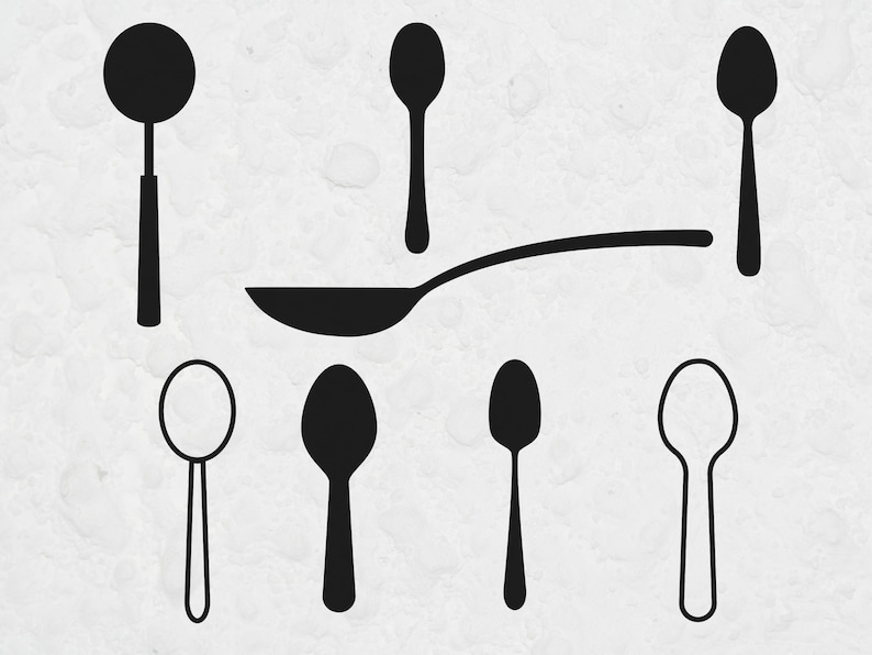 Spoon SVG Bundle, Kitchen Utensil Cut File, Cooking Tools for Cricut ...