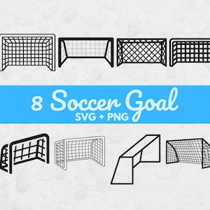 Paquete de SVG de porterías de fútbol, archivos SVG para Cricut, SVG de fútbol, imágenes prediseñadas de fútbol, archivo de corte de portería de fútbol, SVG de portería, imágenes prediseñadas de deportes, descarga instantánea