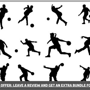 Bowling Svg Bundle, Bowling Cut File, Silhouette Svg, SVG Files for