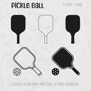 Pickle ball Svg, Pickle ball Racket Svg, File SVG per Cricut, Pickle Ball PNG, Pickle Ball Clipart, Paddle SVG, Racket Svg, Racket Cut File