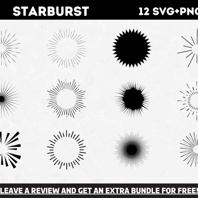 Rectangular Starburst Cut Out Starburst Stencil - Etsy