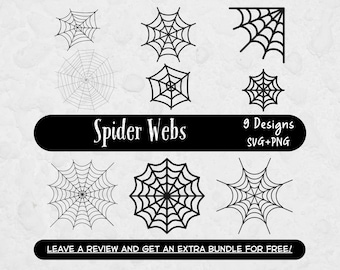 Spiderweb Svg Bundle, Svg Files for Cricut, Spider svg, Halloween Clipart, Spooky Season SVG, Insect Clipart, Halloween SVG, Cut Files