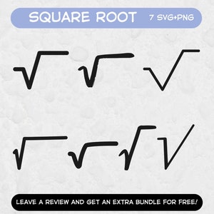 Vierkantswortel SVG bundel, Svg-bestanden voor Cricut, Math SVG, Math Png, Wiskunde Svg, Math Clipart, Math Leraar Clipart, Vierkantswortel PNG