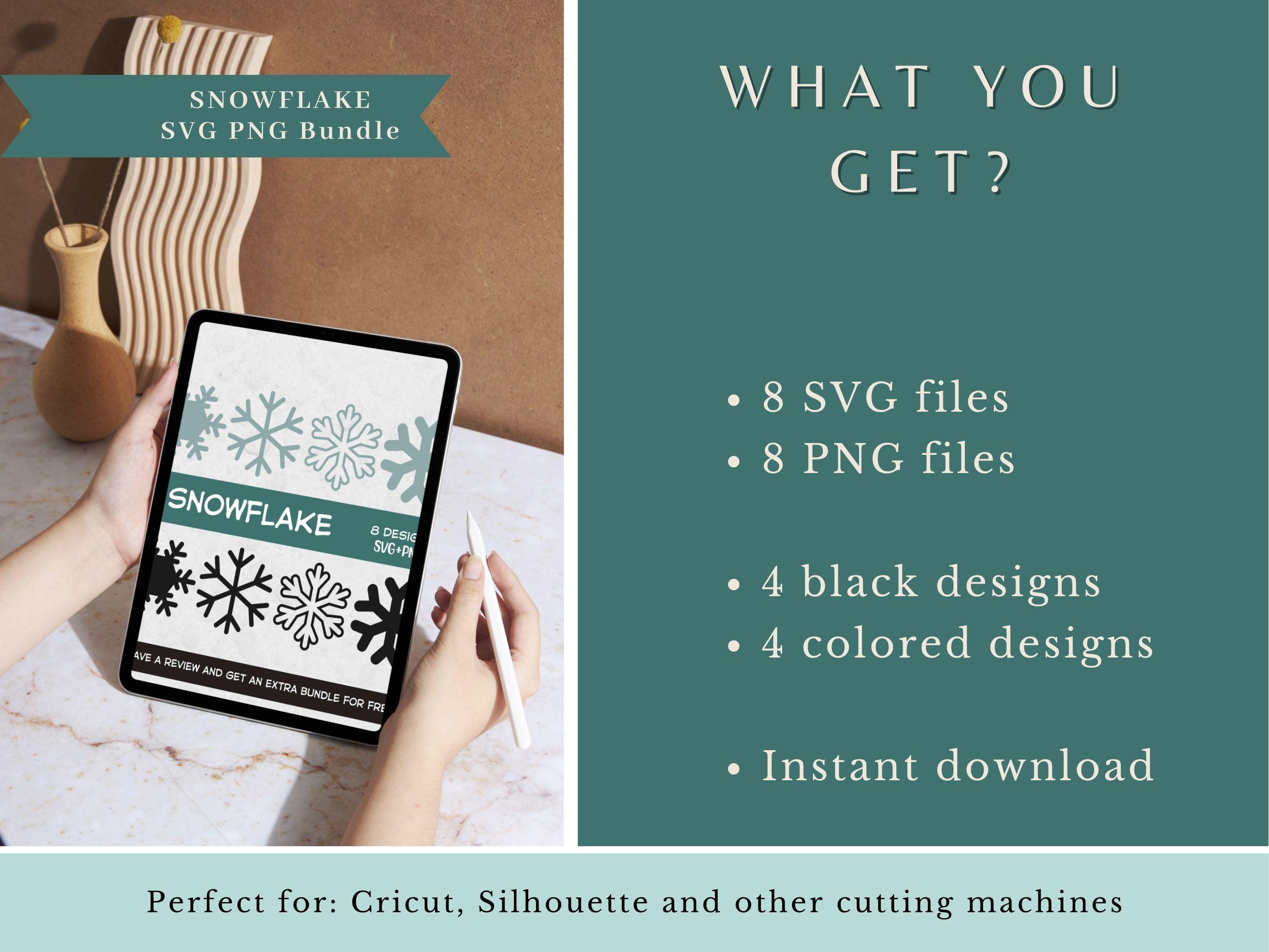 Snowflake SVG Bundle, Christmas Cut Files for Cricut, Winter Ornament ...
