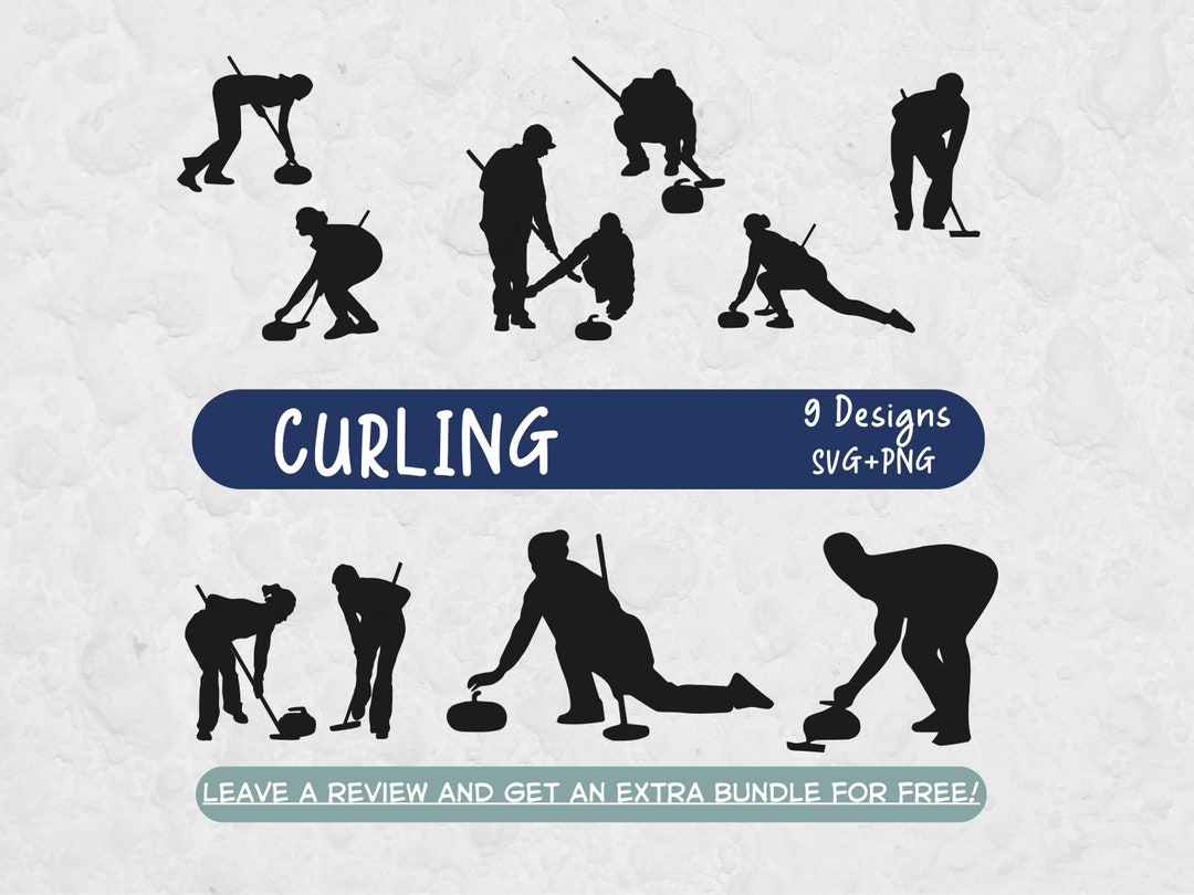 Curling Svg Bundle, Svg Files for Cricut, Curling Cut Files, Curling