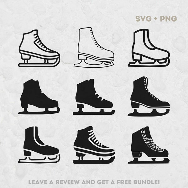 Figure Skating Boot Svg Bundle, SVG Files for Cricut, Figure Skating Svg, Skate Clipart, Sports Clipart, Figure Skating PNG, Skate Boots SVG