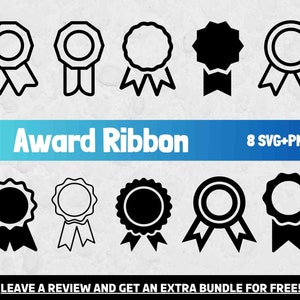 Blue Ribbon SVG Blue Ribbon Clipart Blue Ribbon Silhouette Cut File Award  Ribbon Svg Jpg Eps Pdf Png Dxf Download SC1182 