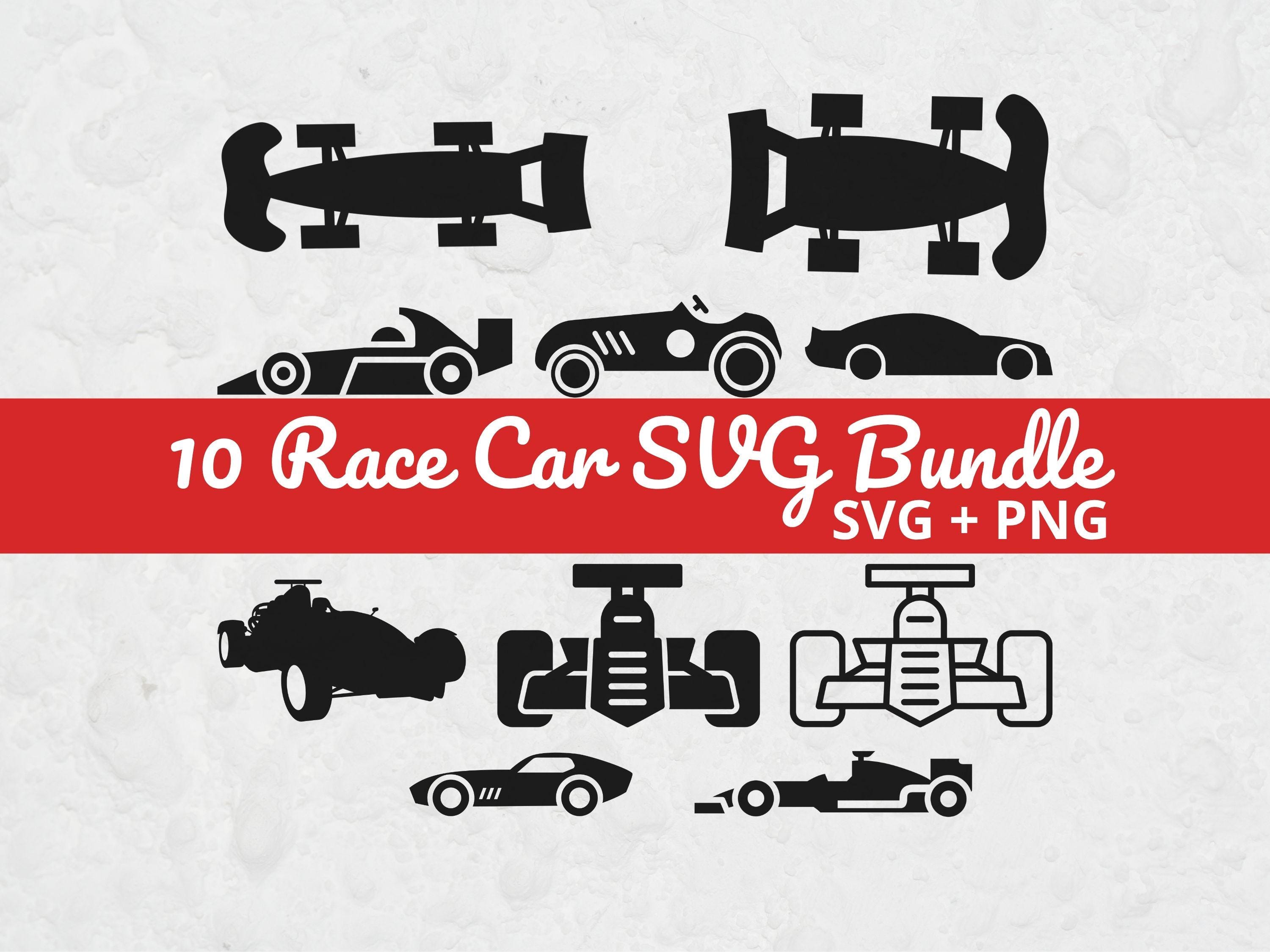 Race Car SVG Bundle, Race Car Silhouette SVG, Race Car Clipart, Cricut ...