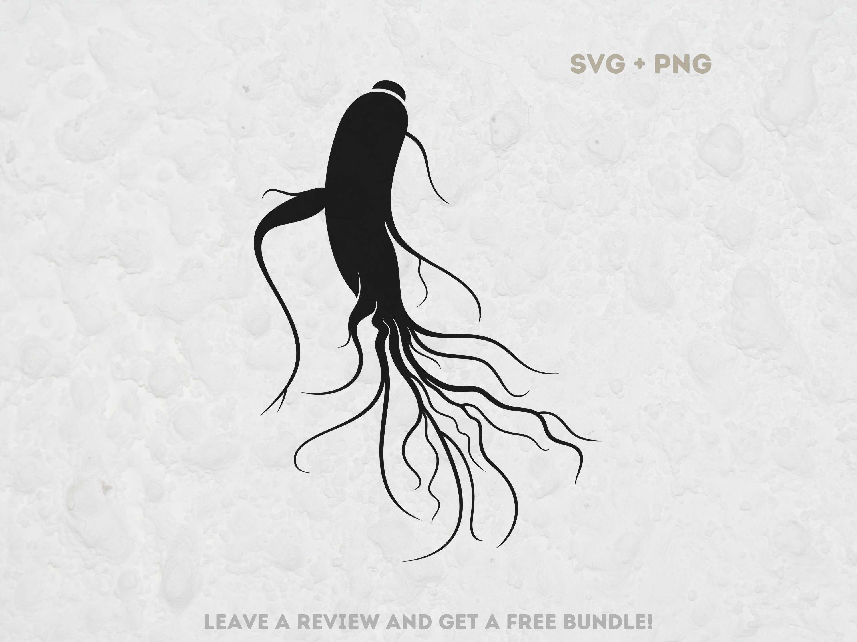 Ginseng SVG File, SVG Files for Cricut, Plant Svg, Root SVG, Ginseng Root Svg, Root Clipart, Herb Clipart, Medical Herb, Asian Root Design
