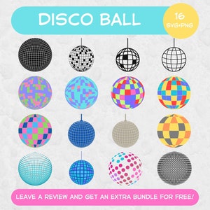 Disco Ball SVG Bundle, SVG Files for Cricut, Disco Clipart, Retro Svg ...