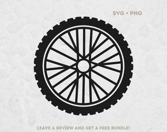 Dirt Bike Svg, SVG Files for Cricut, Cut Files, Wheel Cut File, Dirt Bike Tire, Dirt Bike Clipart, Tire Silhouette, Wheel SVG, Bike PNG